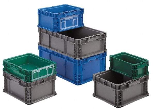 Orbis - 40 Lb Load Capacity Green Polyethylene Tote Container - Stacking, 12" Long x 15" Wide x 7-1/2" High - Makers Industrial Supply