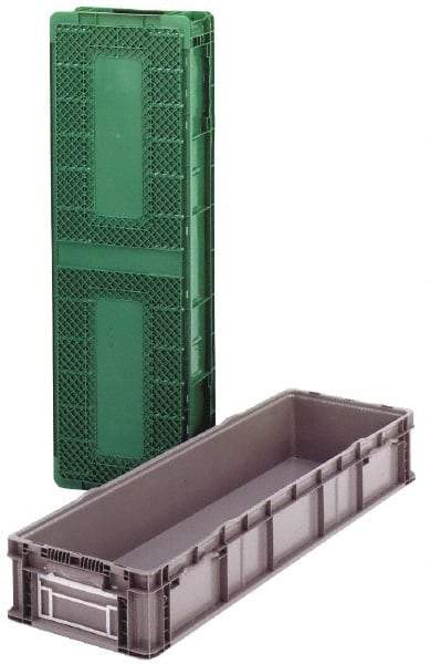 Orbis - 40 Lb Load Capacity Green Polyethylene Tote Container - Stacking, 48" Long x 15" Wide x 10.8" High - Makers Industrial Supply