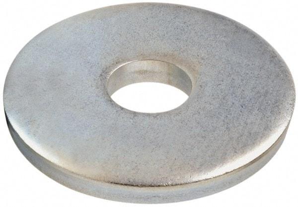 Gibraltar - 1/2" Screw, Steel Fender Flat Washer - 9/16" ID x 3" OD, 1/4" Thick, Zinc-Plated Finish - Makers Industrial Supply