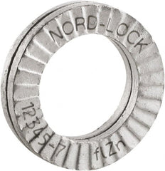 Nord-Lock - 3/8", Zinc Flake, Steel Wedge Lock Washer - Grade 2, 0.406 to 0.414" ID - Makers Industrial Supply