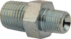 Parker - 1-1/4 Male Thread, Zinc Plated Steel Industrial Pipe Hex Nipple - MNPTF, 3,000 psi - Makers Industrial Supply