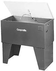 Graymills - Free Standing Solvent-Based Parts Washer - 40 Gal Max Operating Capacity, Steel Tank, 38" (Lid Close)/60" (Lid Open) High x 42" Long x 22" Wide, 115 Input Volts - Makers Industrial Supply