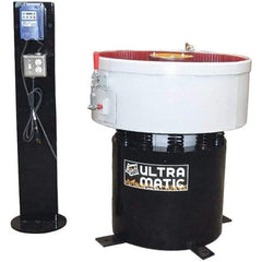 Made in USA - 2 hp, Wet/Dry Operation Vibratory Tumbler - Adjustable Amplitude, Flow Through Drain - Makers Industrial Supply