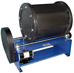 Made in USA - 8.5 Gal Capacity Rotary Tumbler - 1/3 hp Motor, 28" Long x 24" High x 13" Deep - Makers Industrial Supply