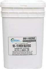 Made in USA - Medium/Fine Grade Smooth Glass Bead - 100 to 170 Grit, 50 Lb Pail - Makers Industrial Supply