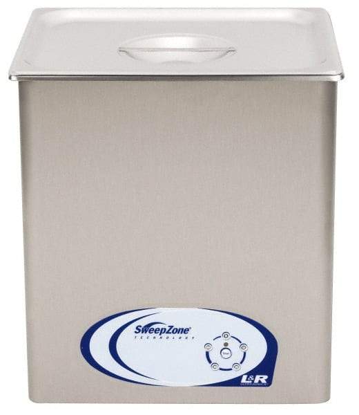 L&R Ultrasonic - Bench Top Solvent-Based Ultrasonic Cleaner - 1.5 Gal Max Operating Capacity, Stainless Steel Tank, 117 Input Volts - Makers Industrial Supply