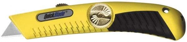 PHC - Retractable Utility Knife - Yellow Metal Handle, 1 Blade Included - Makers Industrial Supply