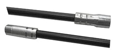 Schaefer Brush - 48" Long, 3/8" NPSM Female, Fiberglass Brush Handle Extension - 0.44" Diam, 3/8" NPSM Male, For Use with Tube Brushes & Scrapers - Makers Industrial Supply