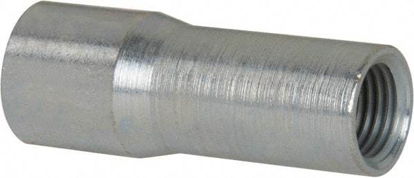 Schaefer Brush - 2" Long, 3/8" NPT Female, Galvanized Steel Adapter - 1" Diam, 1/4" NPT Female, For Use with Tube Brushes & Scrapers - Makers Industrial Supply