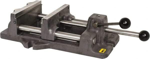 Heinrich - 8-3/16" Jaw Opening Capacity x 2" Throat Depth, Horizontal Drill Press Vise - 8" Wide x 8-3/16" High Jaw, Stationary Base, Standard Speed - Makers Industrial Supply