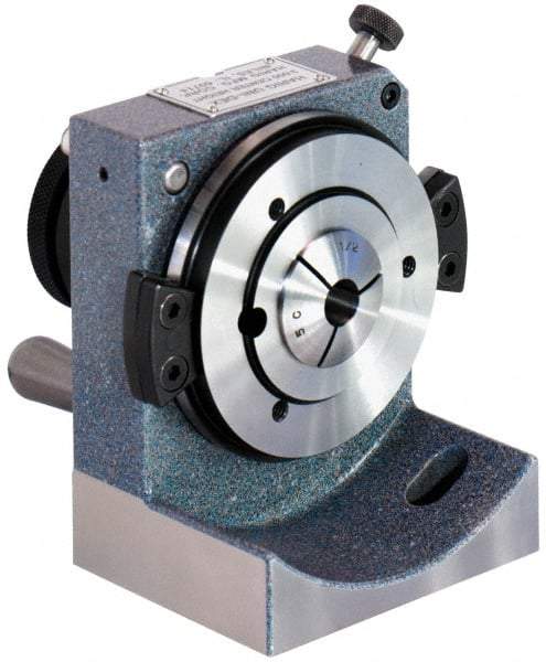 Harig - 5C Compatible, 24 Increment, Horizontal Standard Collet Indexer - 3" High Center, 1" Max Collet Capacity, 4" Wide x 3-1/4" Deep Base, 5-41/64" Overall Height, Manual Operation - Makers Industrial Supply