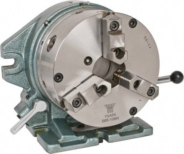 Yuasa - 24 Position, 8" Chuck, Super Indexing Spacer - 5.87" High Centerline, 2.48" Chuck Through Hole, 6.82" OAL, 10.12" Overall Height - Makers Industrial Supply