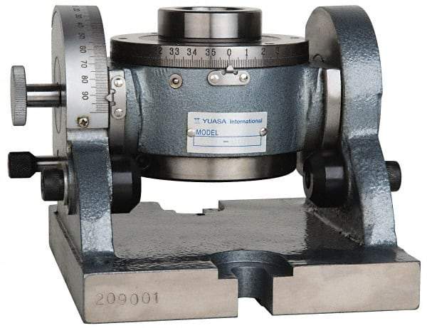 Yuasa - 24 Position, 4.01" Chuck, Universal Indexing Spacer - 3.34" High Centerline, 1-1/4" Chuck Through Hole, 6.69" Overall Height - Makers Industrial Supply