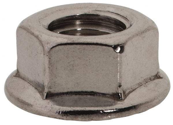 Value Collection - 3/8-24, 3/4" Flange Diam, Serrated Flange Nut - Grade 18-8 Stainless Steel, Uncoated Finish, 0.347" Flange Height - Makers Industrial Supply