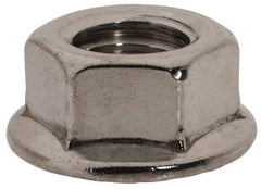 Value Collection - 3/8-24, 3/4" Flange Diam, Serrated Flange Nut - Grade 18-8 Stainless Steel, Uncoated Finish, 0.347" Flange Height - Makers Industrial Supply