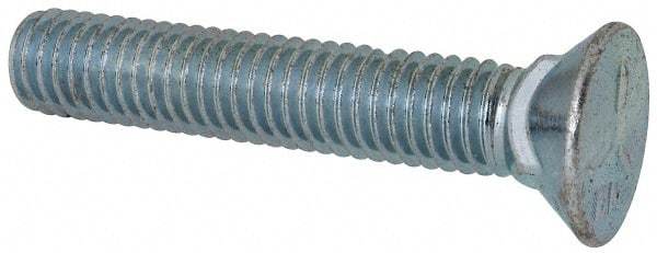 Value Collection - 7/16-14 UNC, 2-1/2" OAL, Steel Plow Bolt - Zinc-Plated Finish, Grade 5 - Makers Industrial Supply