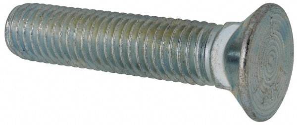 Value Collection - 5/8-11 UNC, 3" OAL, Steel Plow Bolt - Zinc-Plated Finish, Grade 5 - Makers Industrial Supply