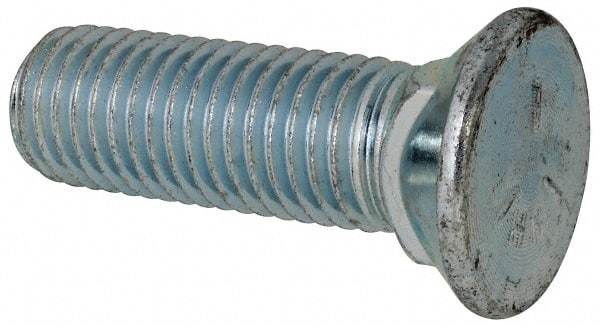 Value Collection - 3/4-10 UNC, 2-1/2" OAL, Steel Plow Bolt - Zinc-Plated Finish, Grade 5 - Makers Industrial Supply