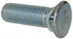 Value Collection - 3/4-10 UNC, 2-1/2" OAL, Steel Plow Bolt - Zinc-Plated Finish, Grade 5 - Makers Industrial Supply