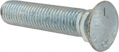 Value Collection - 3/4-10 UNC, 3-1/2" OAL, Steel Plow Bolt - Zinc-Plated Finish, Grade 5 - Makers Industrial Supply