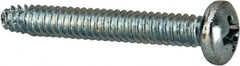 Value Collection - #6-32 UNC Thread, 1" Length Under Head, Phillips Drive Steel Thread Cutting Screw - Pan Head, Grade 2, Point Type F, Zinc-Plated Finish - Makers Industrial Supply