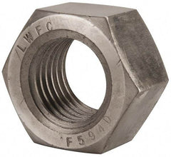 Value Collection - 1-3/4 - 5 UNC Stainless Steel Right Hand Hex Nut - 2-5/8" Across Flats, 1-1/2" High, Uncoated - Makers Industrial Supply