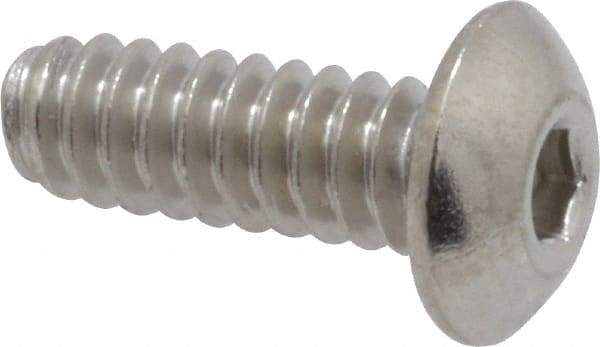 Value Collection - #6-32 UNC Hex Socket Drive, Button Screw - Grade 316 Stainless Steel, Uncoated, 3/8" Length Under Head - Makers Industrial Supply