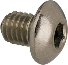 Value Collection - #10-32 UNF Hex Socket Drive, Button Screw - Grade 316 Stainless Steel, Uncoated, 1/4" Length Under Head - Makers Industrial Supply