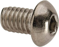 Value Collection - 5/16-18 UNC Hex Socket Drive, Button Screw - Grade 316 Stainless Steel, Uncoated, 1/2" Length Under Head - Makers Industrial Supply