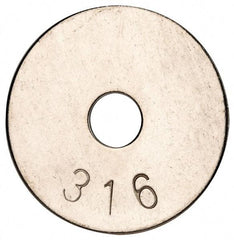 Value Collection - 5/16" Screw, Grade 316 Stainless Steel Fender Flat Washer - 0.336" ID x 1-1/2" OD, 0.069" Thick, Plain Finish - Makers Industrial Supply