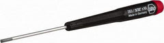 Wiha - 3/32" Precision Miniature Hex Driver - 2-23/64" Bade Length, Tapered Handle, 6-3/4" OAL - Makers Industrial Supply