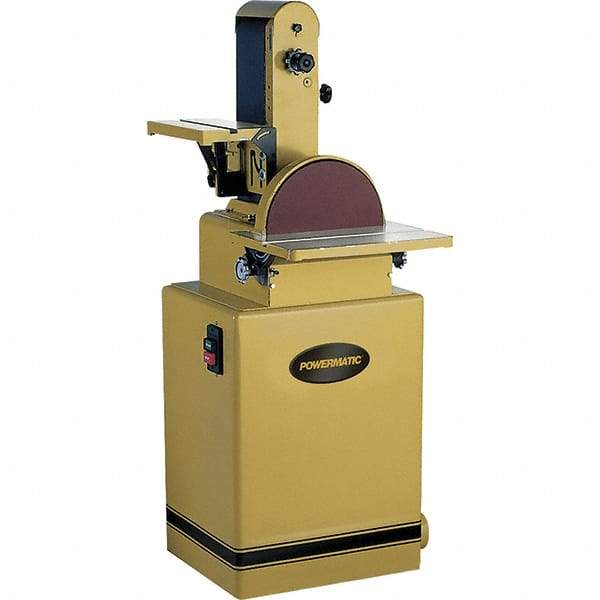 Powermatic - 48 Inch Long x 6 Inch Wide Belt, 12 Inch Diameter, Combination Sanding Machine - 3/4 HP, Single Phase - Makers Industrial Supply