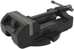 Palmgren - 4" Jaw Width, 4" Jaw Opening Capacity, Horizontal Stationary Machine Vise - Manual Operation, 1 Station, 11-3/4" Long x 3-3/8" High x 1-3/4" Deep, 1-3/4" Jaw Height, 30,000 psi Max Clamp Force, Cast Iron - Makers Industrial Supply