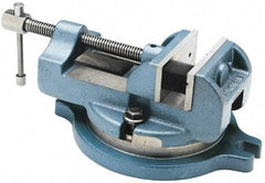 Palmgren - 4" Jaw Width, 4" Jaw Opening Capacity, Horizontal Swivel Machine Vise - Manual Operation, 1 Station, 11-3/4" Long x 4-3/4" High x 1-3/4" Deep, 1-3/4" Jaw Height, 30,000 psi Max Clamp Force, Cast Iron - Makers Industrial Supply