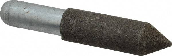 Grier Abrasives - 5/8" Diam 150 Grit 60° Included Angle Center Lap - Aluminum Oxide, Very Fine Grade, Extra Hard Density, Shank Mounted - Makers Industrial Supply