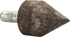 Grier Abrasives - 1-1/2" Diam 150 Grit 60° Included Angle Center Lap - Aluminum Oxide, Very Fine Grade, Extra Hard Density, Shank Mounted - Makers Industrial Supply