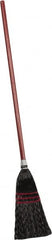 PRO-SOURCE - 40" OAL Polypropylene Bristle Corn Broom - 30" Handle Length, Wood Handle, 8" Wide, Water Resistance - Makers Industrial Supply