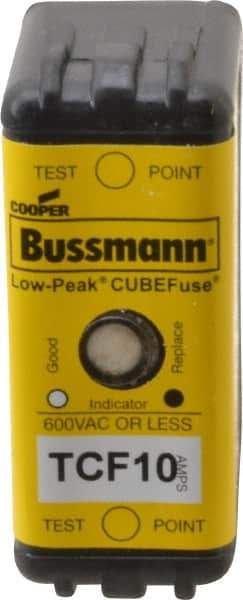 Cooper Bussmann - 300 VDC, 600 VAC, 10 Amp, Time Delay General Purpose Fuse - Plug-in Mount, 1-7/8" OAL, 100 at DC, 200 (CSA RMS), 300 (UL RMS) kA Rating - Makers Industrial Supply