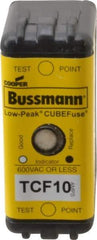 Cooper Bussmann - 300 VDC, 600 VAC, 10 Amp, Time Delay General Purpose Fuse - Plug-in Mount, 1-7/8" OAL, 100 at DC, 200 (CSA RMS), 300 (UL RMS) kA Rating - Makers Industrial Supply