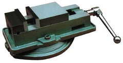 Interstate - 4" Jaw Width, 3-7/8" Jaw Opening Capacity, Horizontal Swivel Machine Vise - Manual Operation, 4,496 Lb Capacity, 1 Station, 12.97" Long x 3.7" High x 1-13/64" Deep, 1-1/8" Jaw Height, Cast Iron - Makers Industrial Supply