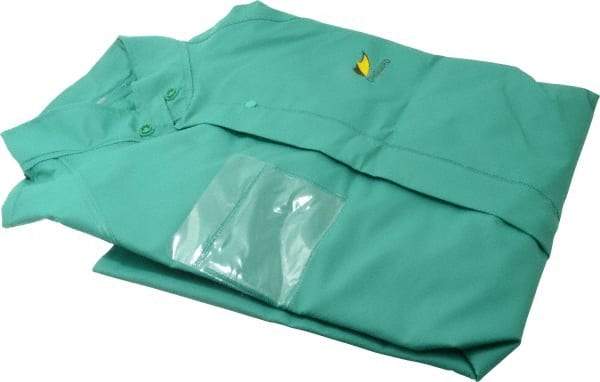 OnGuard - Size S, Green, Chemical, Rain, Flame Resistant/Retardant Jacket - 46" Chest, 1 Pocket - Makers Industrial Supply