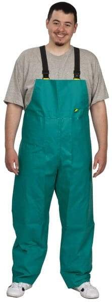 OnGuard - Size 2XL, Green, Chemical Bib Overall - 1 Pocket, Open Ankle, Open Wrist - Makers Industrial Supply