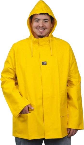 Helly Hansen - Size XL, Yellow, Rain Jacket - 44-46" Chest, 2 Pockets - Makers Industrial Supply