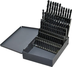 Cleveland - 1 to 5.9mm, 118° Point, Oxide Finish, High Speed Steel Jobber Length Drill Bit Set - Makers Industrial Supply