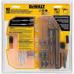 DeWALT - 10 Piece Carbide Tipped Masonry Anchor Installation Kit - For Use with SDS Rotary Hammers - Makers Industrial Supply