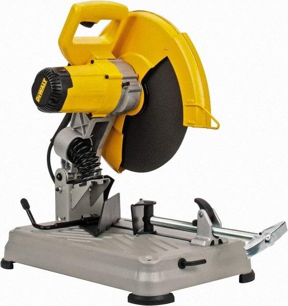 DeWALT - 14" Blade Diam, 1" Arbor Hole, Miter Chop & Cutoff Saw - 1 Phase, 4,000 RPM, 5.5 hp, 120 Volts - Makers Industrial Supply