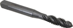 Hertel - 5/16-18 UNC 3 Flute 3B Plug Spiral Flute Tap - High Speed Steel, Oxide Finish, 2-23/32" OAL, Right Hand Flute, Right Hand Thread, H3 - Makers Industrial Supply