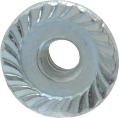 Value Collection - #6-32, 27/64" Flange Diam, Serrated Flange Nut - Grade Grade 2 Steel, Zinc-Plated Finish, 0.171" Flange Height - Makers Industrial Supply