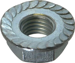 Value Collection - 5/16-24, 0.68" Flange Diam, Serrated Flange Nut - Grade Grade 2 Steel, Zinc-Plated Finish, 0.283" Flange Height - Makers Industrial Supply