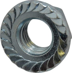 Value Collection - 5/8-11, 1-9/32" Flange Diam, Serrated Flange Nut - Grade Grade 2 Steel, Zinc-Plated Finish, 0.569" Flange Height - Makers Industrial Supply